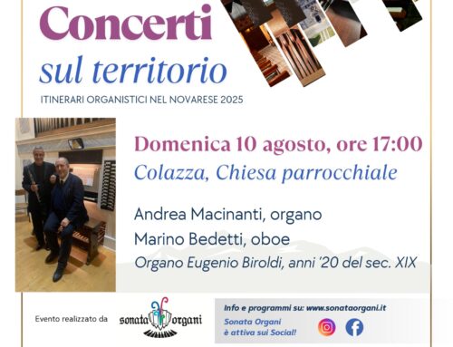 CONCERTO PER ORGANO E OBOE (Colazza, Chiesa Parrocchiale / domenica 10 agosto, ore 17.00)