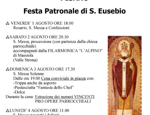 PISANO – FESTA PATRONALE DI S. EUSEBIO (1-2-3-4 agosto)