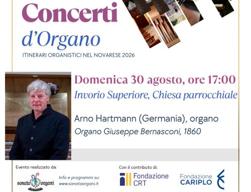 CONCERTI D’ORGANO – Arno Hartmann (Germania), organo (Invorio Superiore, Chiesa Parrocchiale – domenica 30 agosto, ore 17.00)